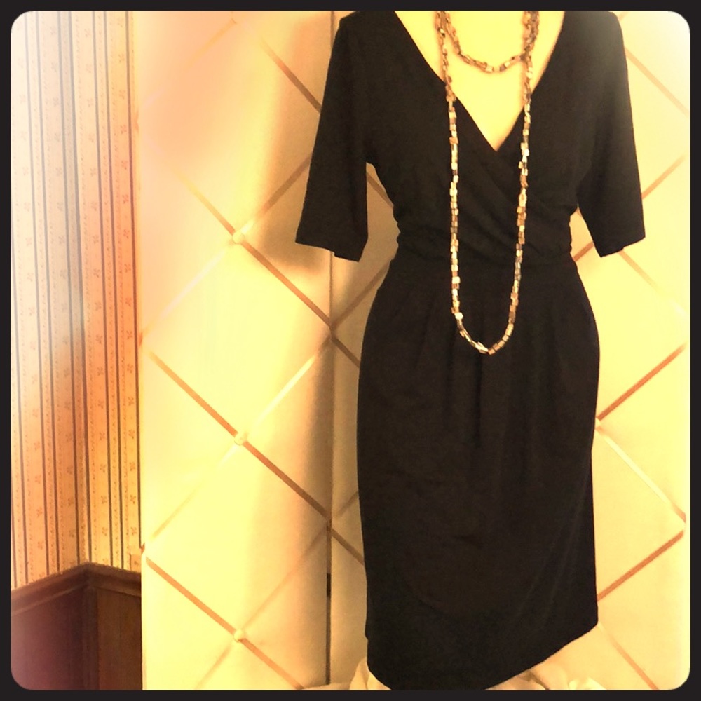 Lands’ End Black Dress
